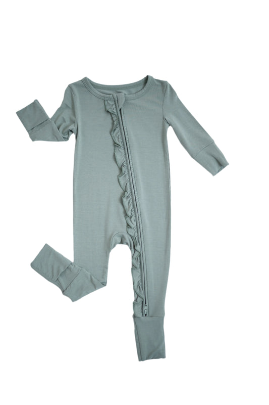 Ruffle Zip | Slate