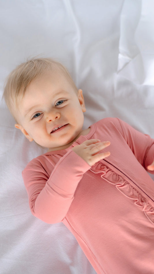 Ruffle Zip | Dusty Rose